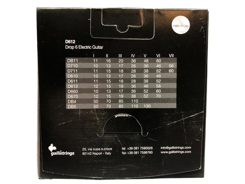 3er Set Galli Strings Saiten für E-Gitarre drop tuning Modell D612
