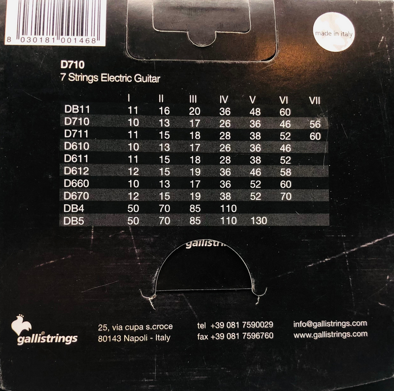 3er Set Galli Strings Saiten für E-Gitarre drop tuning Modell D710