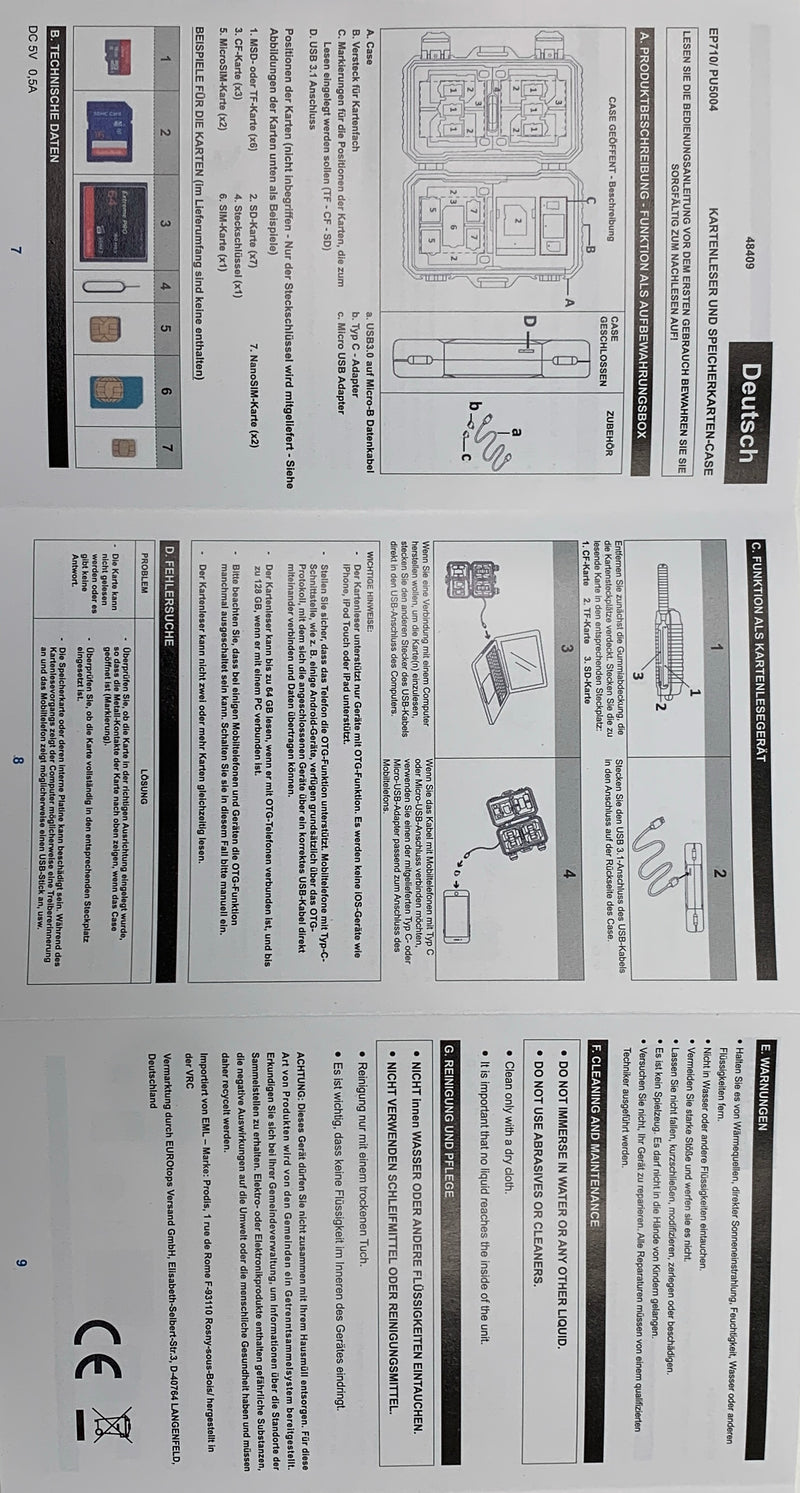 Nemotech Kartenschutzkoffer mit USB-Lesegerät