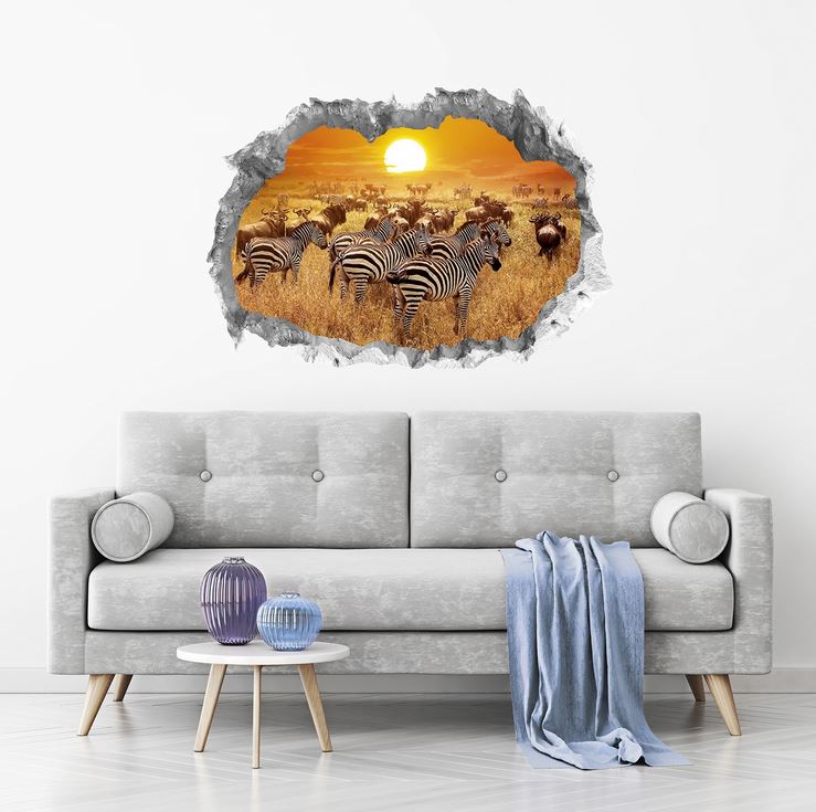 Wandbild Wandtattoo 3D mit Lichteffekt im Dunkeln