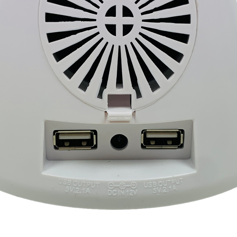 UltraBright LED Tischleuchte weiss mit Ventilator
