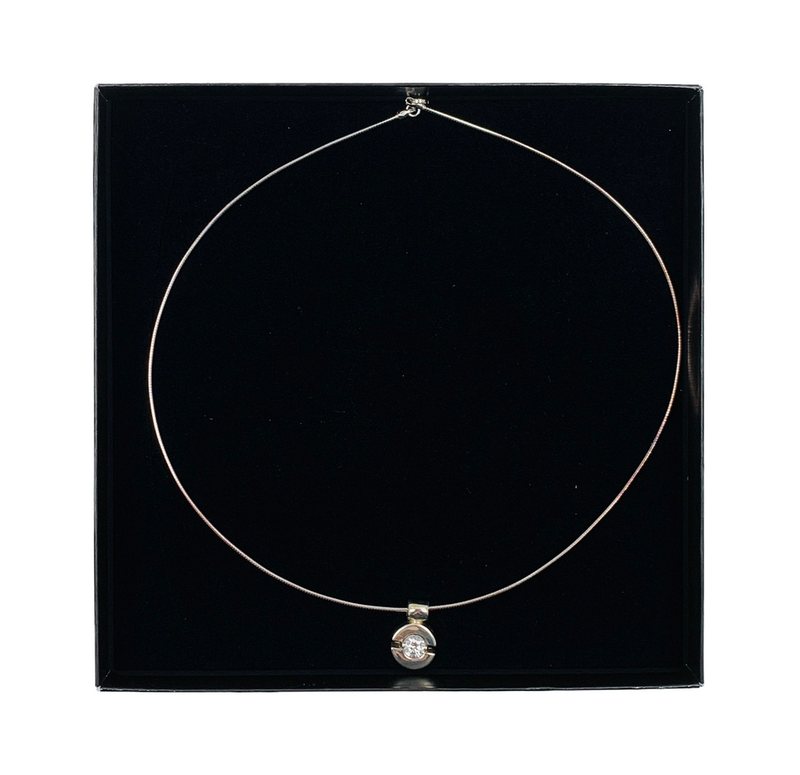 Ursula Christ Spiral-Collier - 925er Silber mit Zirkonia