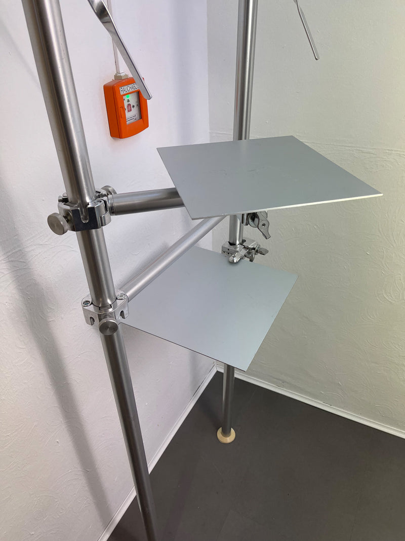 2 Stück Manfrotto ALU Super Clamp 035 mit Ablage silber 375 x 375