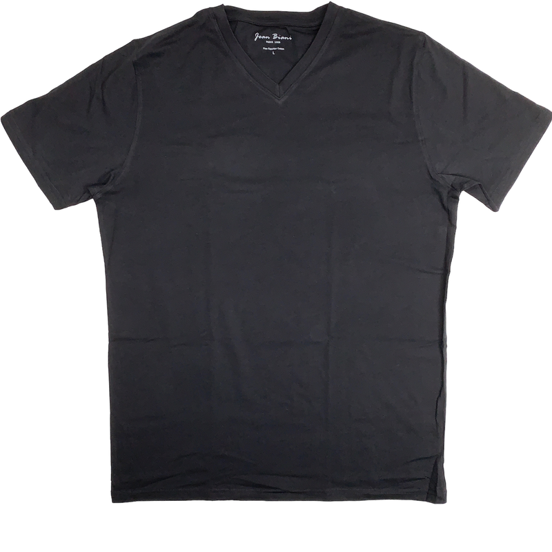 Jean Biani Premium Herren T-Shirt V-Neck 100% Mako-Baumwolle (2er Pack)