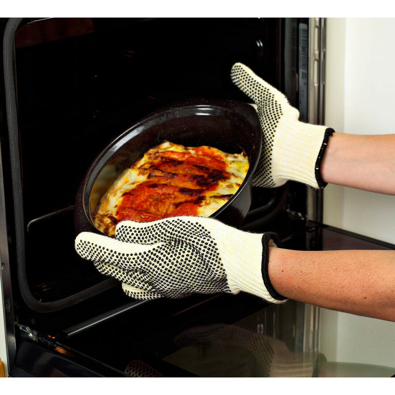 2 x  Grillhandschuh Hitzehandschuh Topflappen Ofenhandschuh aus Nomex bis 350°C