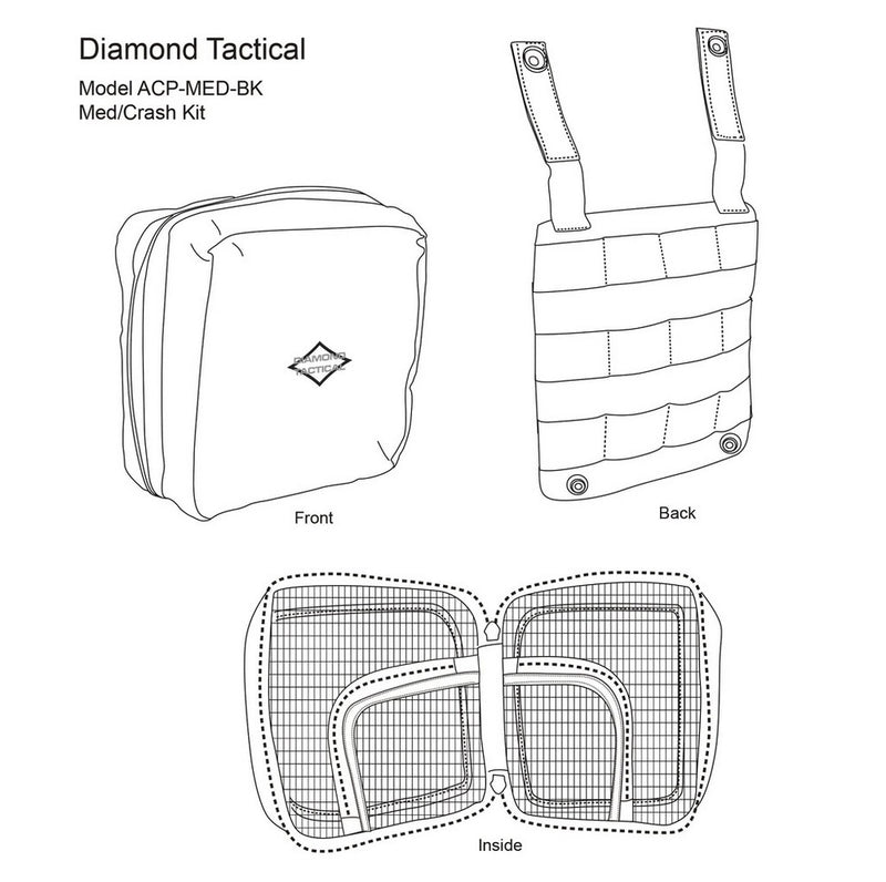 Diamond Tactical Molle Taschen MED CRASH KIT