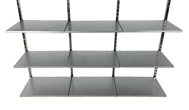 Wandregal Metallböden 120 cm Rückwamdstangen