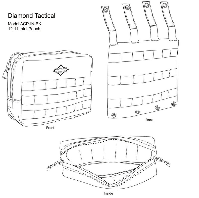 Diamond Tactical Molle Taschen 12-11 Intel Pouch