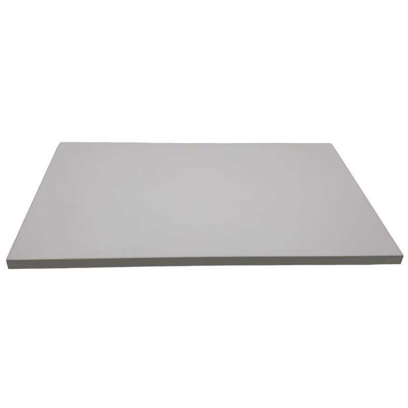 Holzboden grau mit Halter chrom für Rastermass 62,5 cm