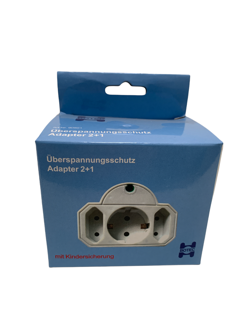 2 x Botec Überspannungsschutz Adapter 2+1 Blitzschutz