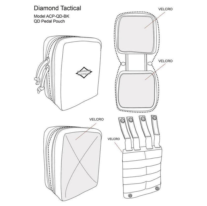 Diamond Tactical Molle Taschen QD Pedal Pouch